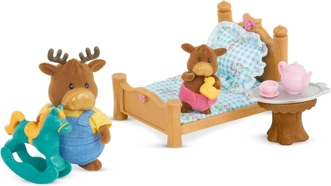Li'l Woodzeez - Wohnzimmer & Kinderzimmer Set - Miniatur-Möbel - Puppenmöbel - Spielhaus-Zubehör - S