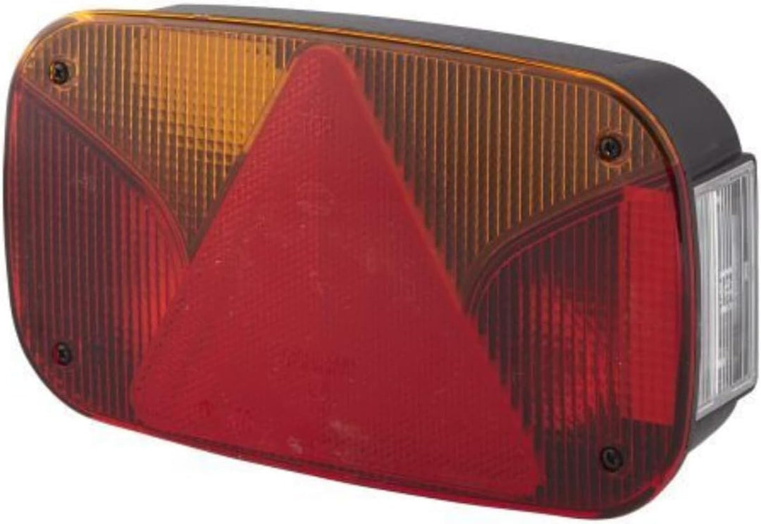 HELLA - Heckleuchte - Glühlampe - 12V - Anbau/geschraubt - Lichtscheibenfarbe: weiss/rot - Stecker: