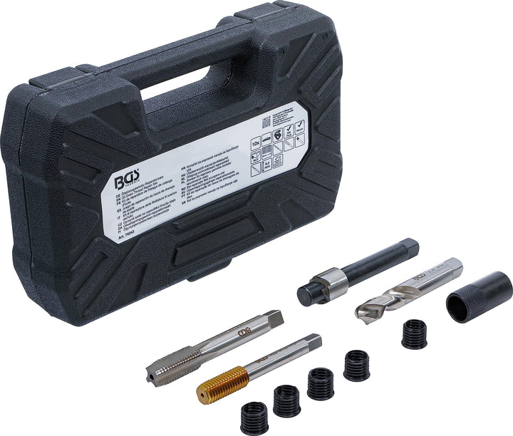 BGS 74243 | Reparatursatz für Öl-Ablass-Gewinde | für Aluminium-Ölwannen | M12 x 1,75 mm