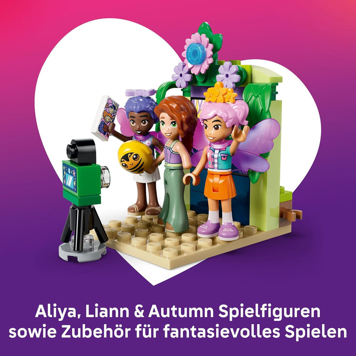 LEGO Friends Feentassen-Karussell mit Blumendeko - Spielzeug mit 3 Minifiguren, Fotokabine & Zubehör