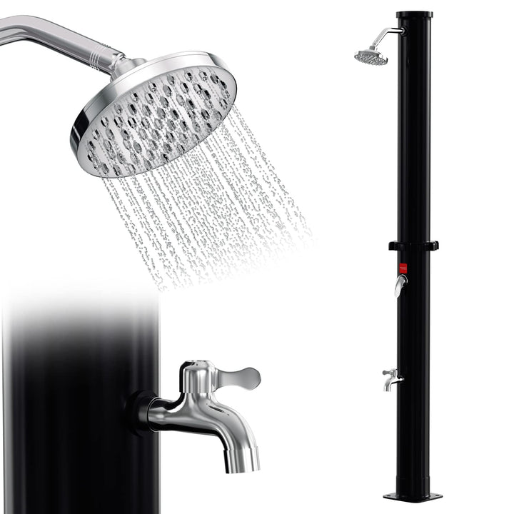 Solardusche 20L Solar Gartendusche warmes Wasser Bis Zu 60°C Ohne Stromanschluss Pooldusche Camping