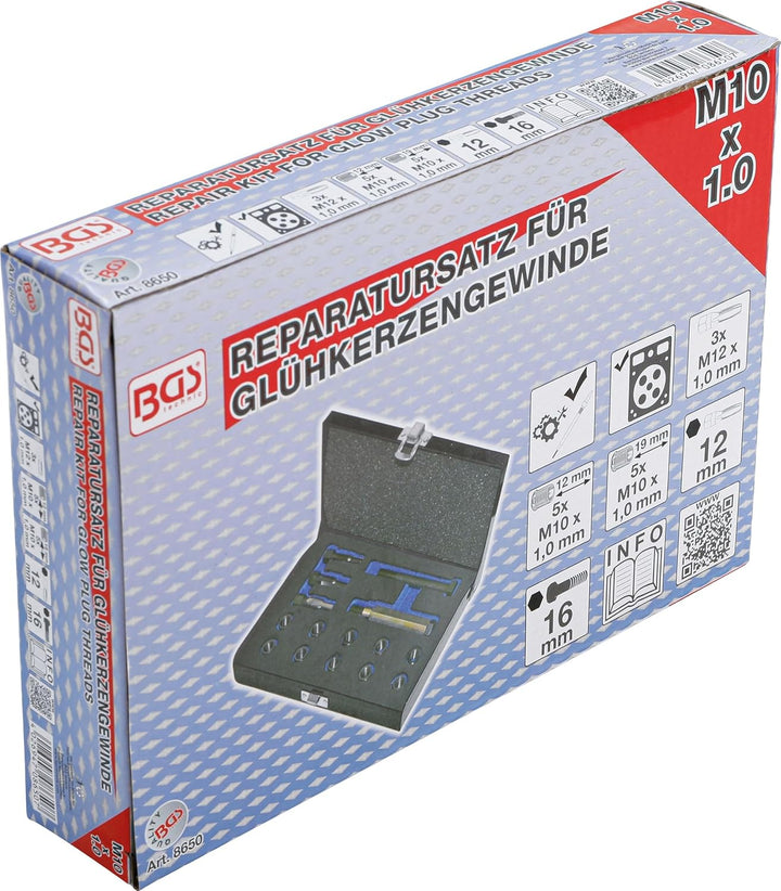 BGS 8650 | Reparatursatz für Glühkerzengewinde | M10 x 1,0 mm
