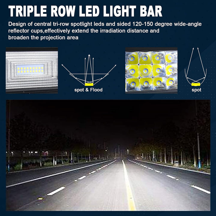 Willpower 50 Zoll 127CM 648W Led Arbeitsscheinwerfer Bar Gebogen Led Scheinwerfer 12V 24V Flutlicht