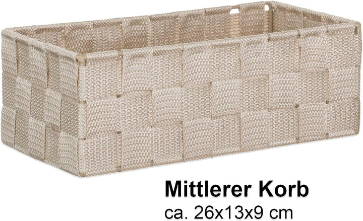 Brandsseller 4er Set Aufbewahrungsboxen - 28x28x10 cm, 26x13x9 cm, 13x13x9 cm (2x) – eckige Regalkör