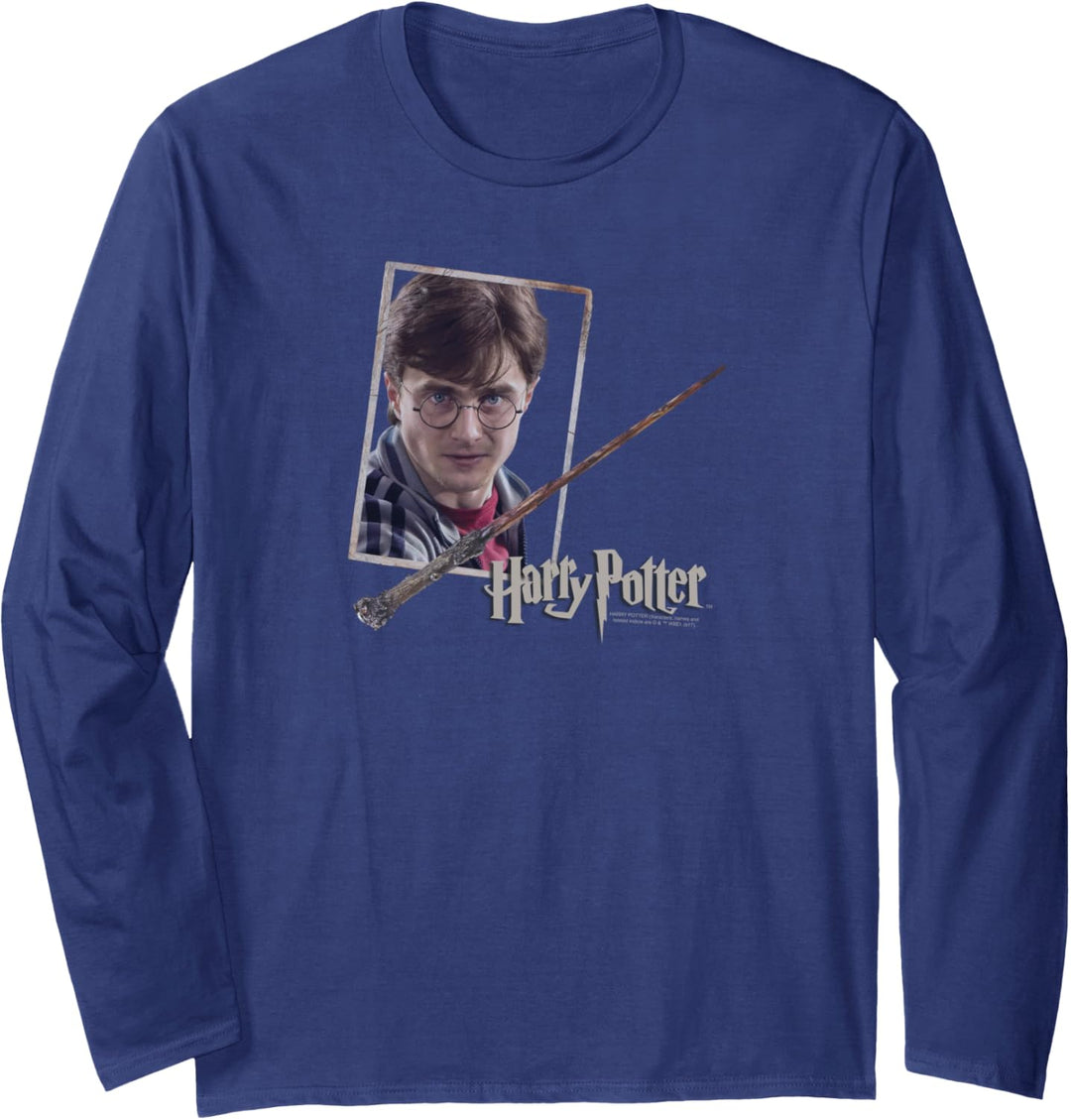 Harry Potter Harry's Wand Portrait Langarmshirt