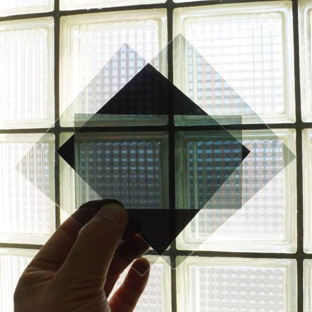 Polarisierte Folie, 3 Stück, 20 x 30 cm, Nicht-klebender Polarisationsfilter für Physik im Lehramt