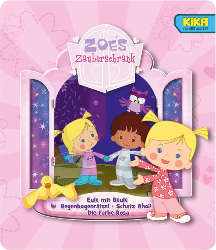 tonies Hörfiguren für Toniebox, Zoés Zauberschrank – Eule/Regenbogenrätsel/Schatz AHOI/Farbe Rosa, H