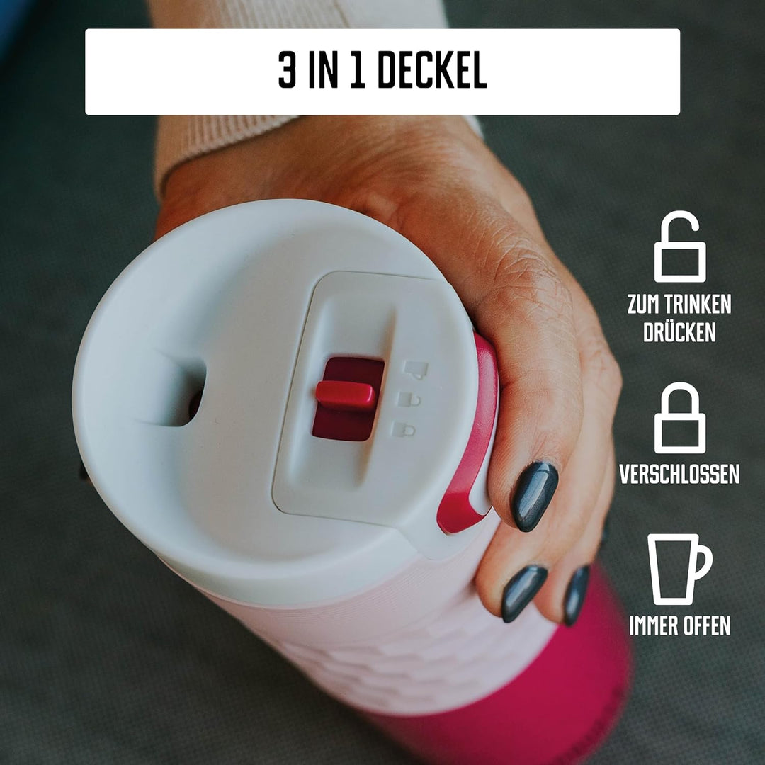 Kambukka Thermobecher 500ml - Kaffeebecher to go aus Edelstahl - Auslaufsicher & dicht - Isolierbech
