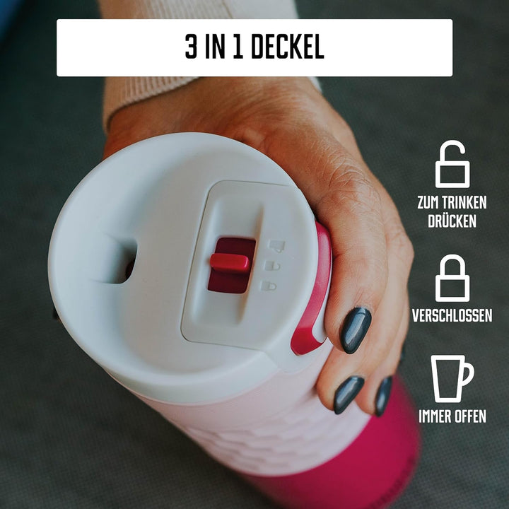 Kambukka Thermobecher 500ml - Kaffeebecher to go aus Edelstahl - Auslaufsicher & dicht - Isolierbech