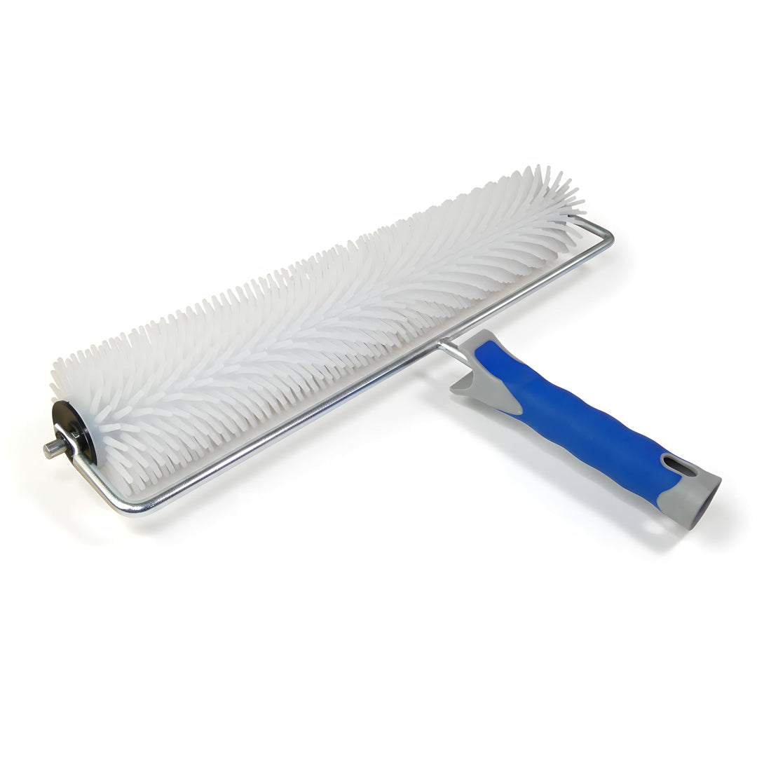 DEWEPRO Stachelwalze 46cm - Stachellänge 20mm - Stabiler Metallbügel und 2-K-Handgriff mit Stielaufn