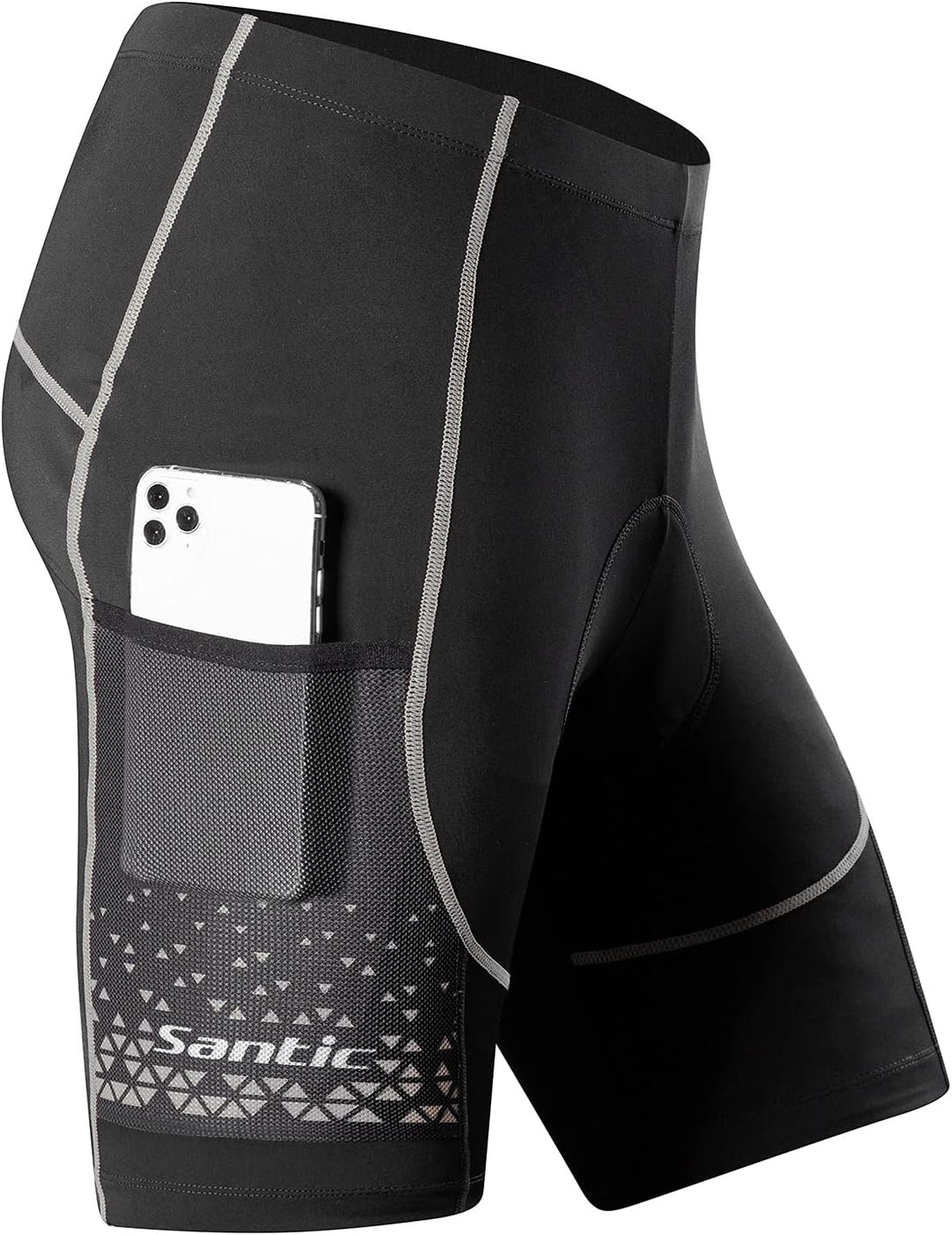 Santic Radlerhose Herren Kurz mit Sitzpolster Radhose Herren Kurz Fahrradhose Herren Gepolstert Rads
