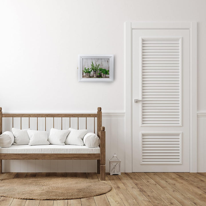 Schlüsselkasten aus Holz, Hängeschrank mit Schlüsselbrett, Wandorganizer für Schlüsselaufbewahrung,