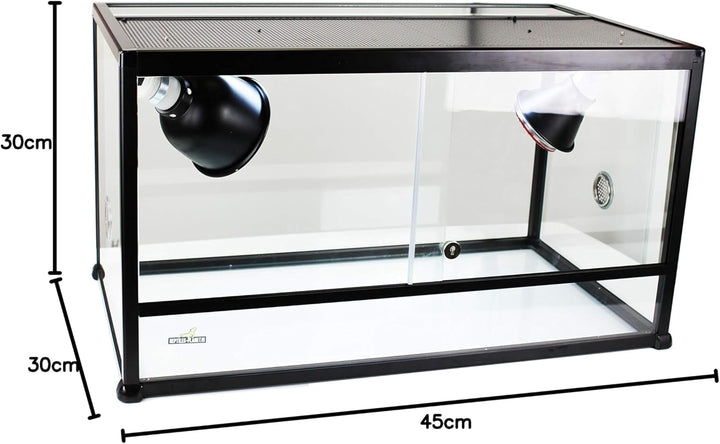 Reptiles Planet Aluminium Elegance Terrarium für Reptilien/# 304 45 x 30 x 30 schwarz Schwarz 45 x 3