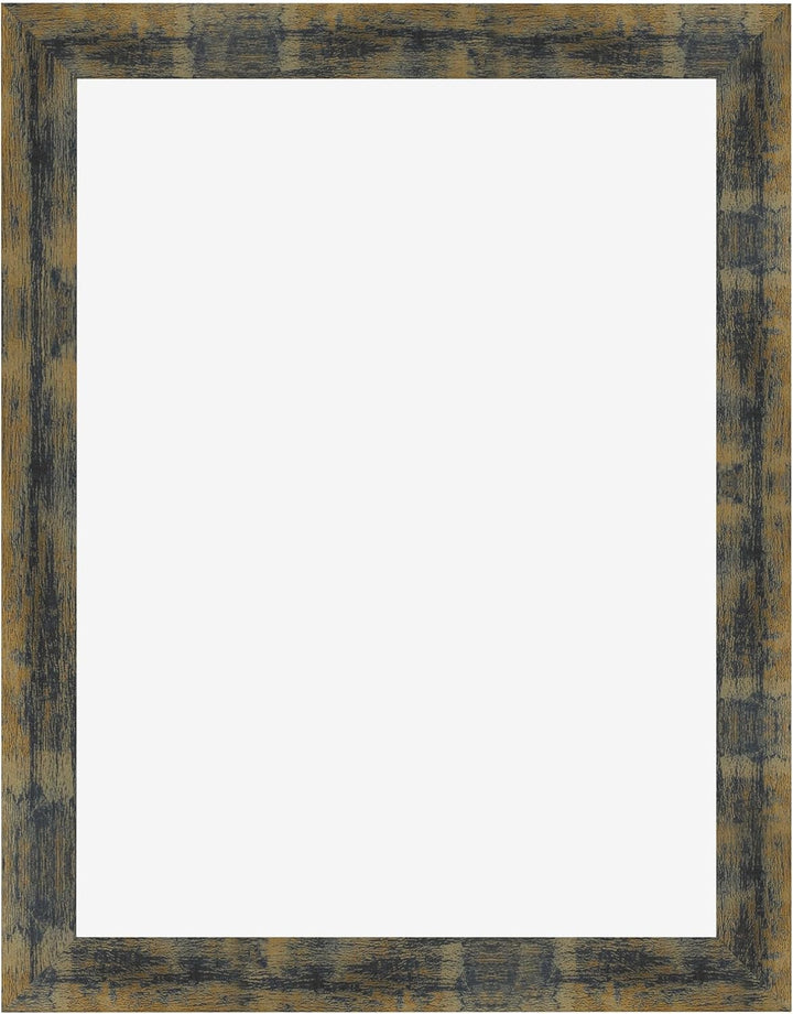 yd. Your Decoration - Bilderrahmen 75x100 cm - Blau Gold Meliert - Bilderrahmen aus MDF mit Acrylgla