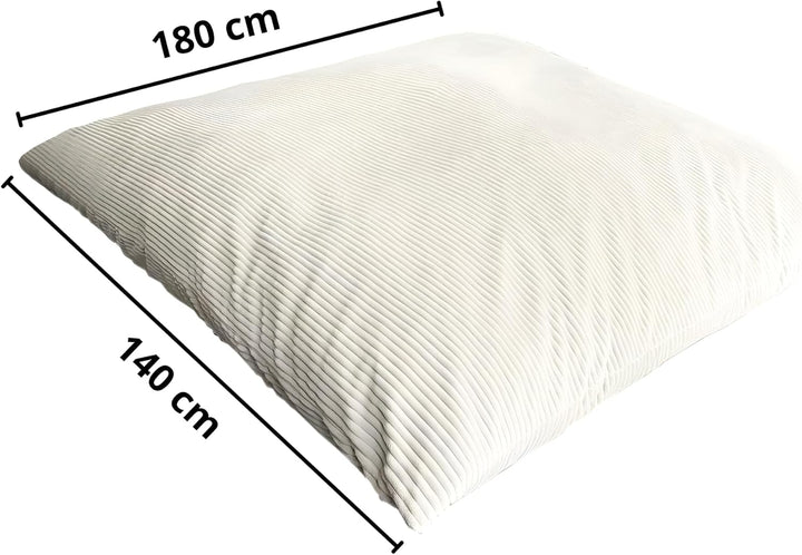 Riesiger Sitzsack XXL für Innenbereich, aus Cordsamt, 180 x 140 cm, weich, bequem und abnehmbar, gro