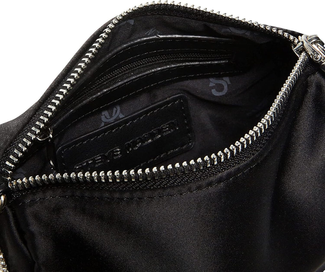 Steve Madden Noble-B Mini-Tasche aus Satin Einheitsgrösse Schwarz, Einheitsgrösse Schwarz