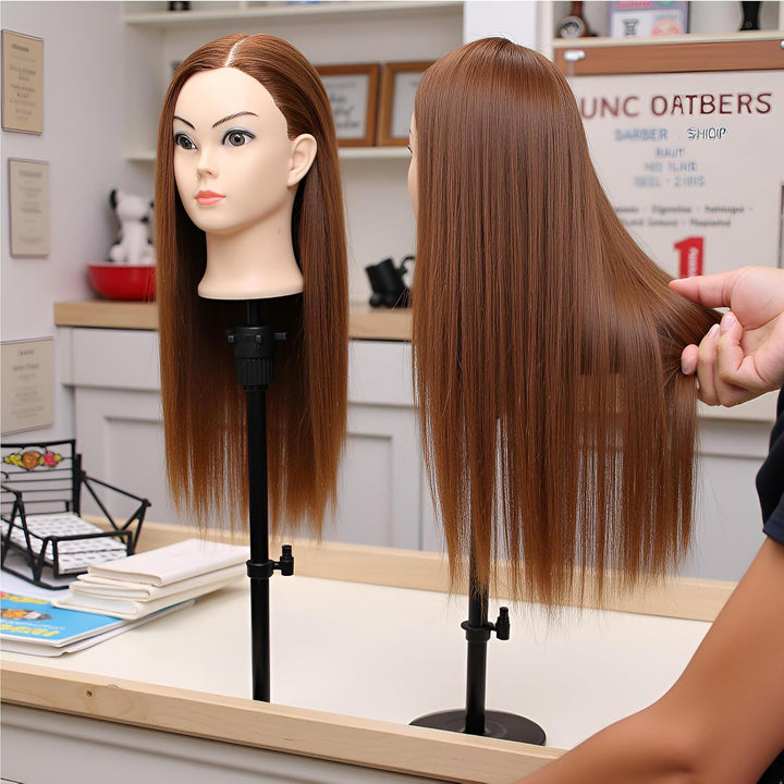 Mannequin-Kopf, 80% Echthaar, 45,7-50,8 cm, Trainingskopf, Kosmetologie, Puppenkopf, Übungskopf für