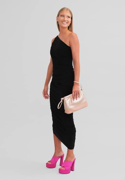 DUDU Damen-Umschlagtasche aus weichem Leder, farbige Clutch Bag mit Kordelzug und Schulterriemen Bal