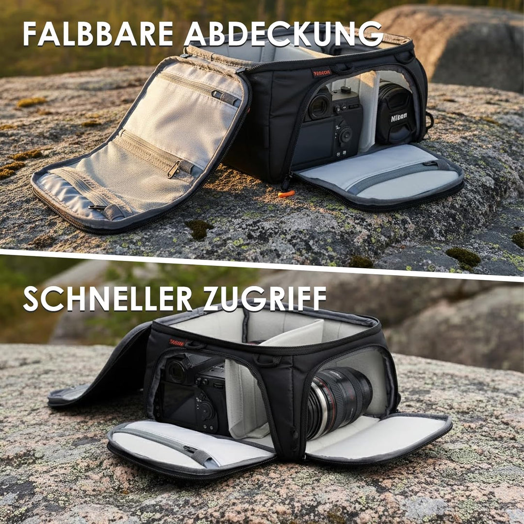 TARION Kamera Einsatztasche Innen Kameratasche: Kamera Einsatz für Rucksack Innentasche Gepolsterte