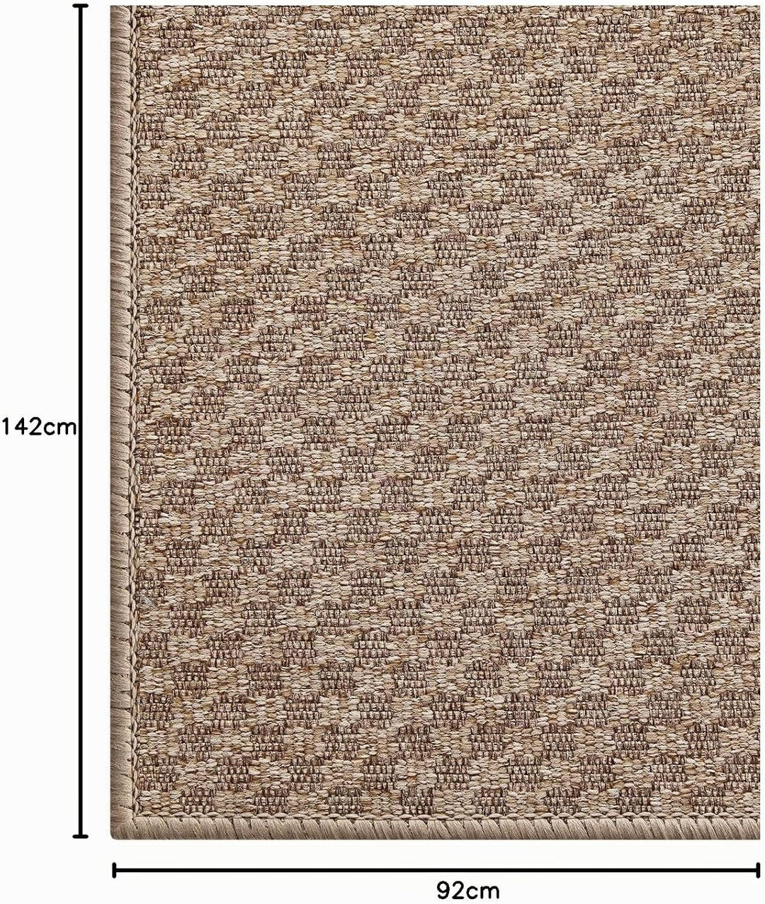COLOR&amp;GEOMETRY Schmutzfangmatte Innen 90x140cm, Khaki Gitter,Fussmatte Innen 90x140cm Khaki Gitter,