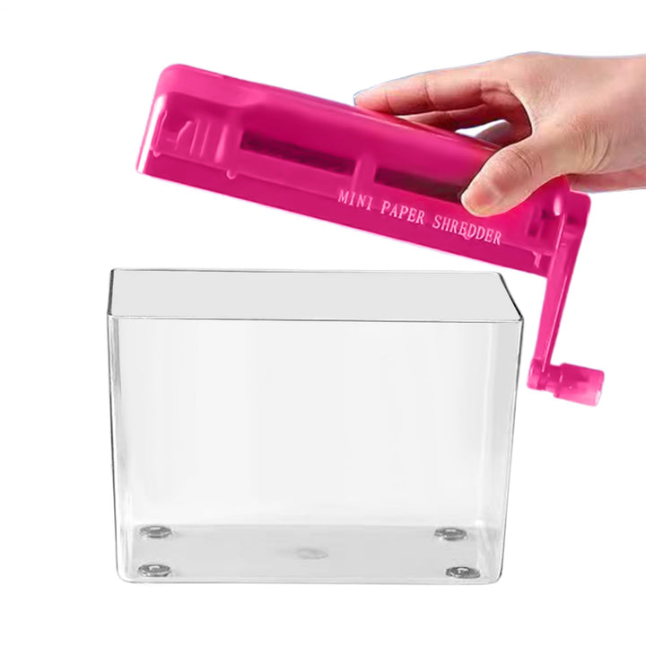 Hand Aktenvernichter - Tragbarer Handkurbel Papier Schneider Schredder | Schreibtisch Dokumentenvern