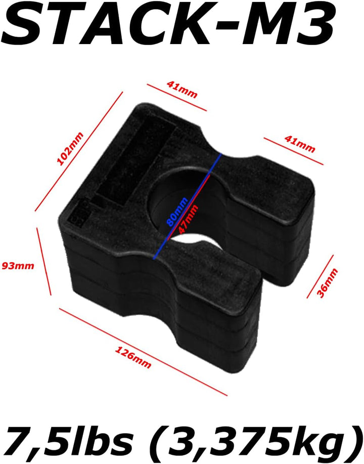 POWER-XTREME Abstufungsadapter für Body-Solid-Steckgewichtspakete | Weight Stack Adapter Plate | Var