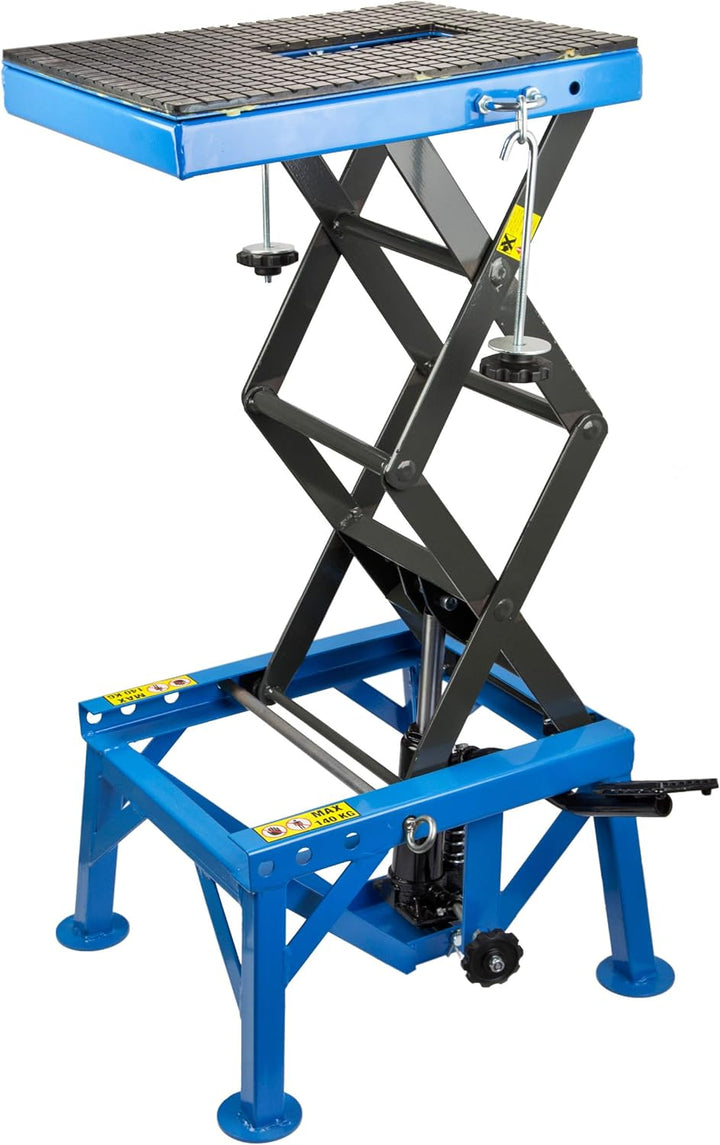 STIX Automotive Equipment Motorradheber 140kg Motorrad Hebebühne 350mm - 870mm Montageständer Montag