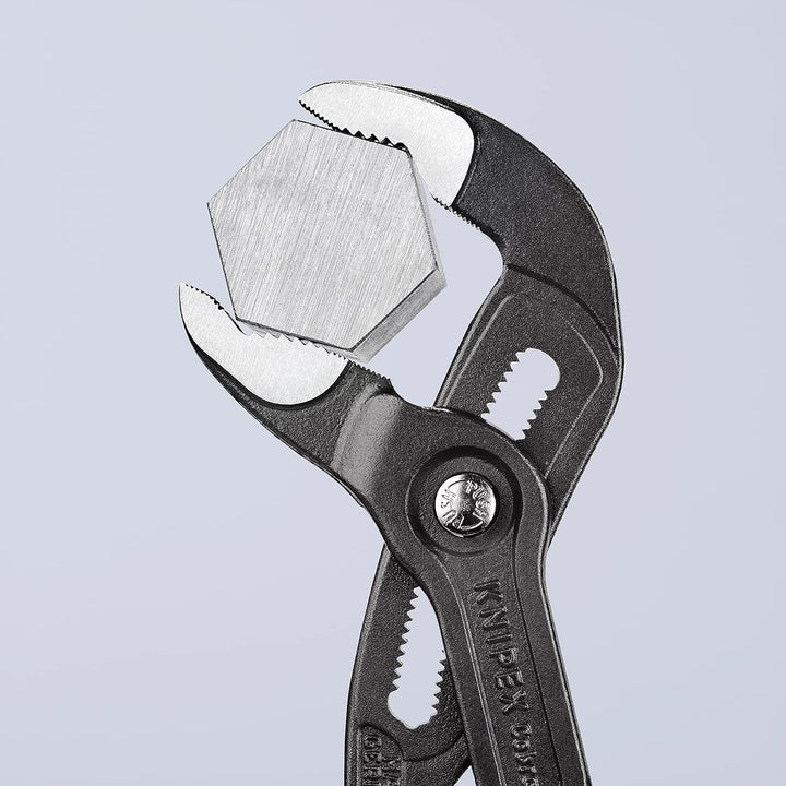 KNIPEX Cobra 87 01 300 SB, Wasserpumpenzange | Rohrzange, gross, Chrom-Vanadium atramentiert, 300 mm