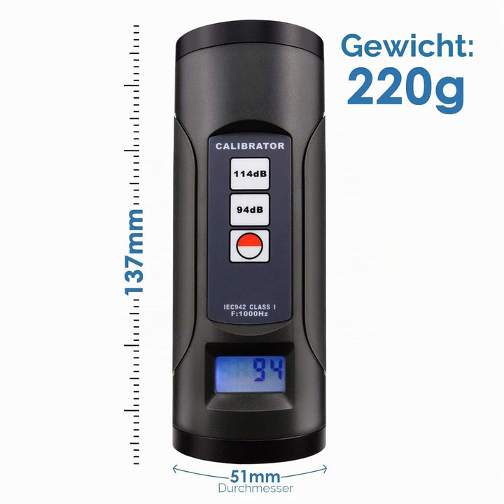 Digital Sound Level Meter Kalibrator 94db &amp; 114db Für 1/2" Und 1" Zoll Mikrofon Geräusche Decibel Ka
