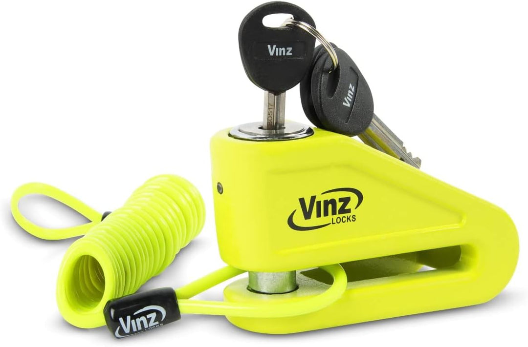 VINZ Baretti Bremsscheibenschloss ART4 | Schloss für Motorrad Roller Moped Scooter für Bremsscheiben