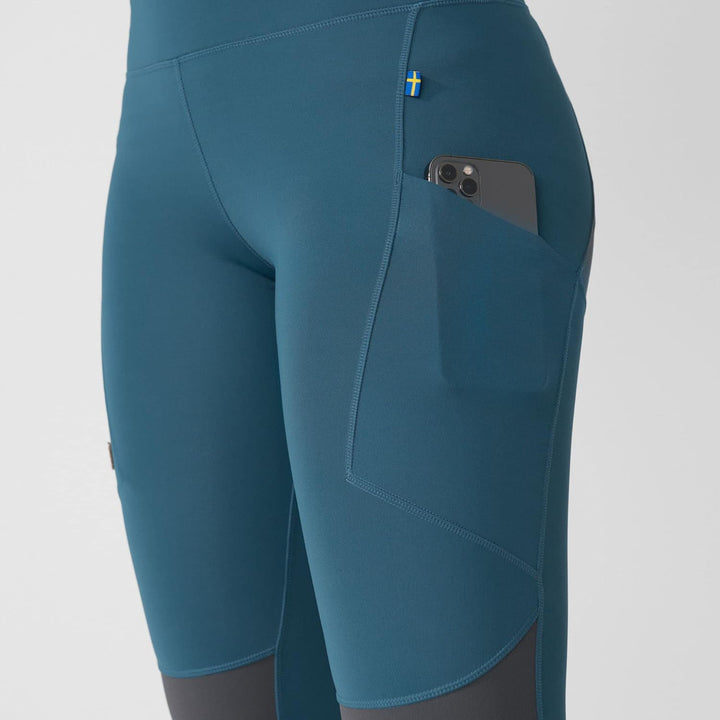 Fjallraven Damen Leggings Abisko Trekking Tights Pro, XXS Indigo Blue-iron Grey