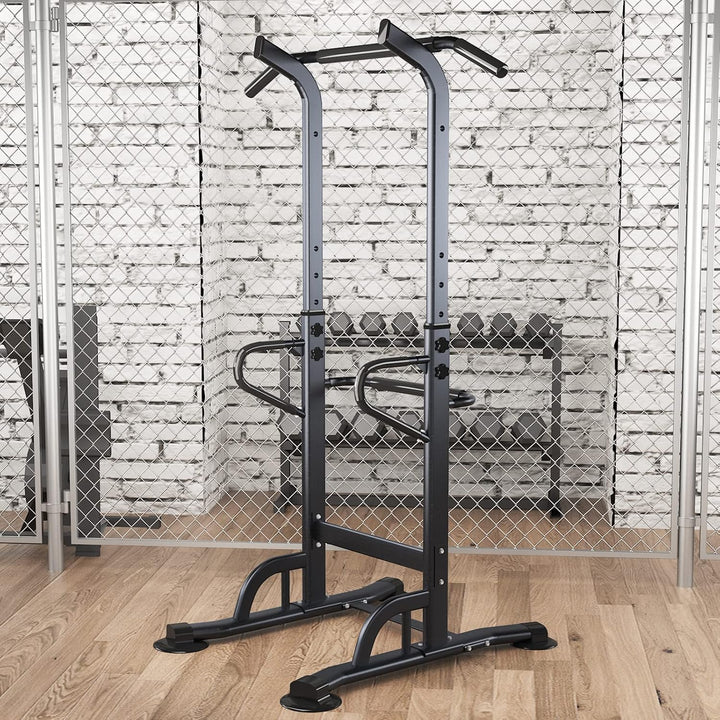 SogesGame Verstellbare Klimmzugstange Power Tower, Höhenverstellbarer Multi-Gym Power Tower Dip Stat