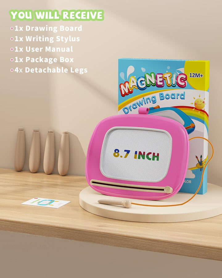 Kikapabi Magnetisches Zeichenbrett für Kleinkinder – Geschenk zum 1. Geburtstag für Mädchen und Jung