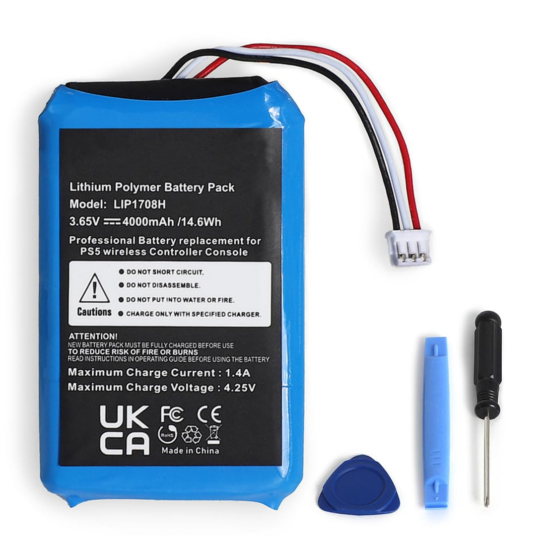 SHAWOROCE 4000mAh 3,65V Akku Kompatibel mit Sony PS5 Playstation 5 DualSense Wireless Controller Wie