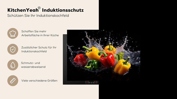 KitchenYeah© Herdabdeckplatte Einteilig Herdabdeckung Abdeckplatte für Ceranfeld Abdeckung Induktion