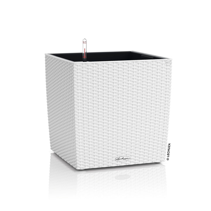 LECHUZA CUBE Cottage 40 weiss 15380 Garten 39x39x40 cm Weiss, Garten 39x39x40 cm Weiss