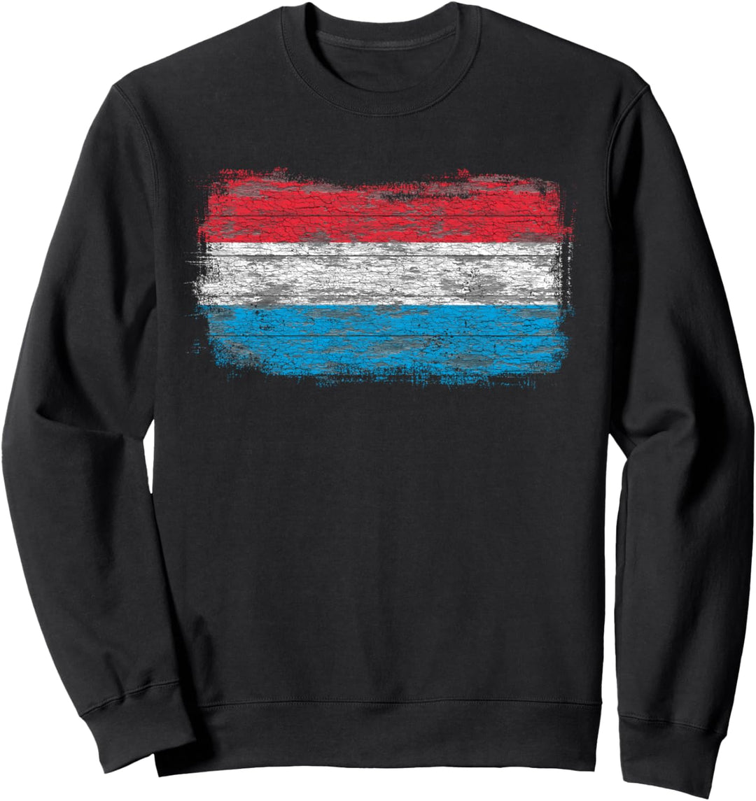 Rustikale Nationalflagge von Luxemburg Sweatshirt