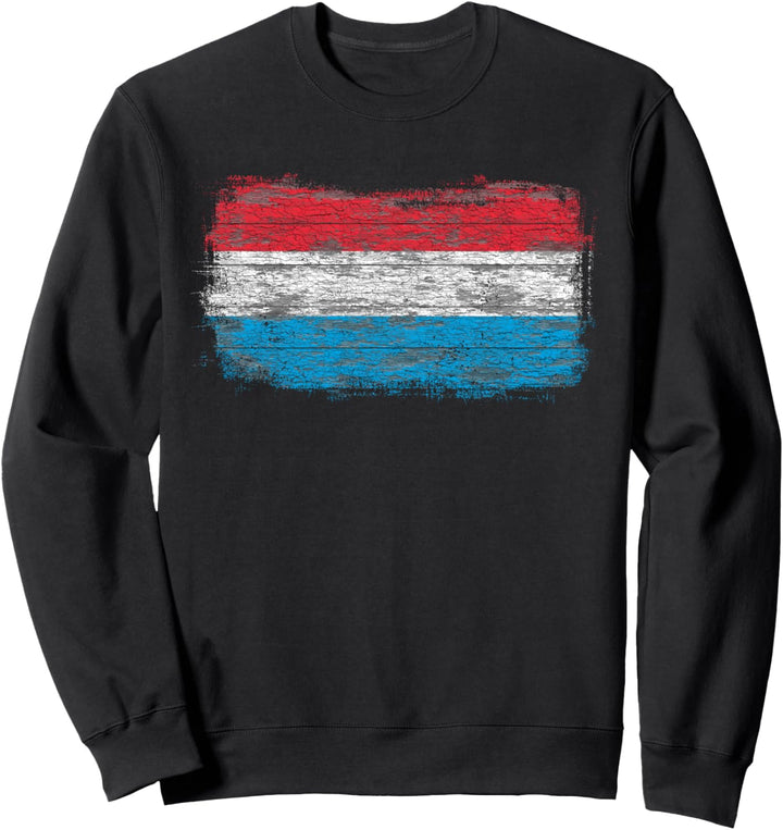 Rustikale Nationalflagge von Luxemburg Sweatshirt