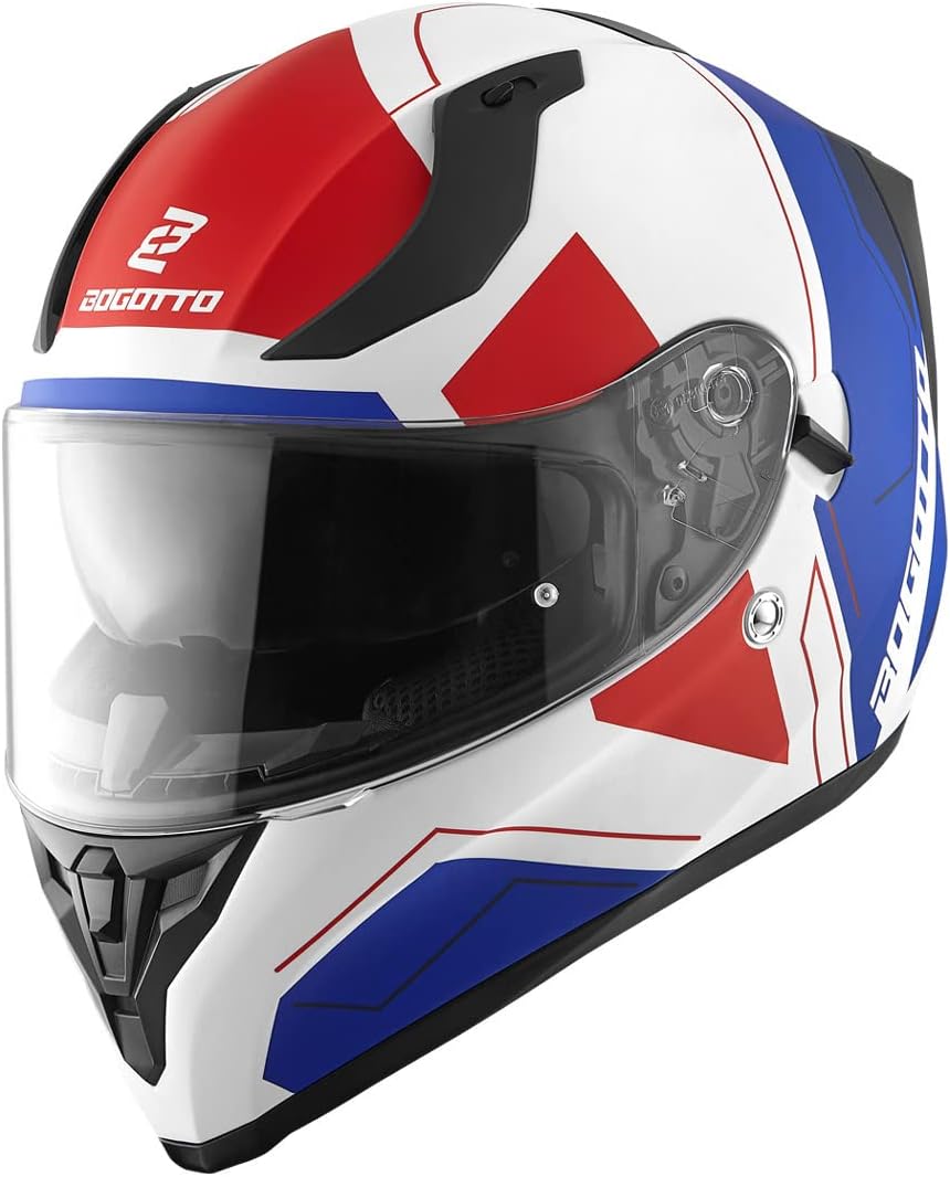 Bogotto V128 Strada Helm, XL blau/rot/weiß