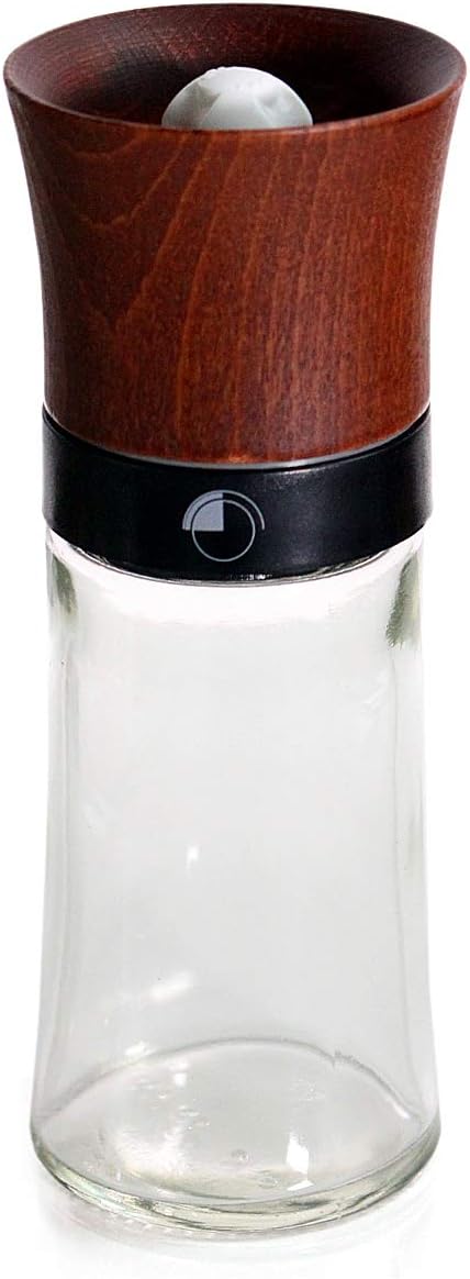 freiwerk Pfeffermühle Salzmühle 4er Set Keramikmahlwerk Chilimühle - ohne Gewürzinhalt - 150ml Buche