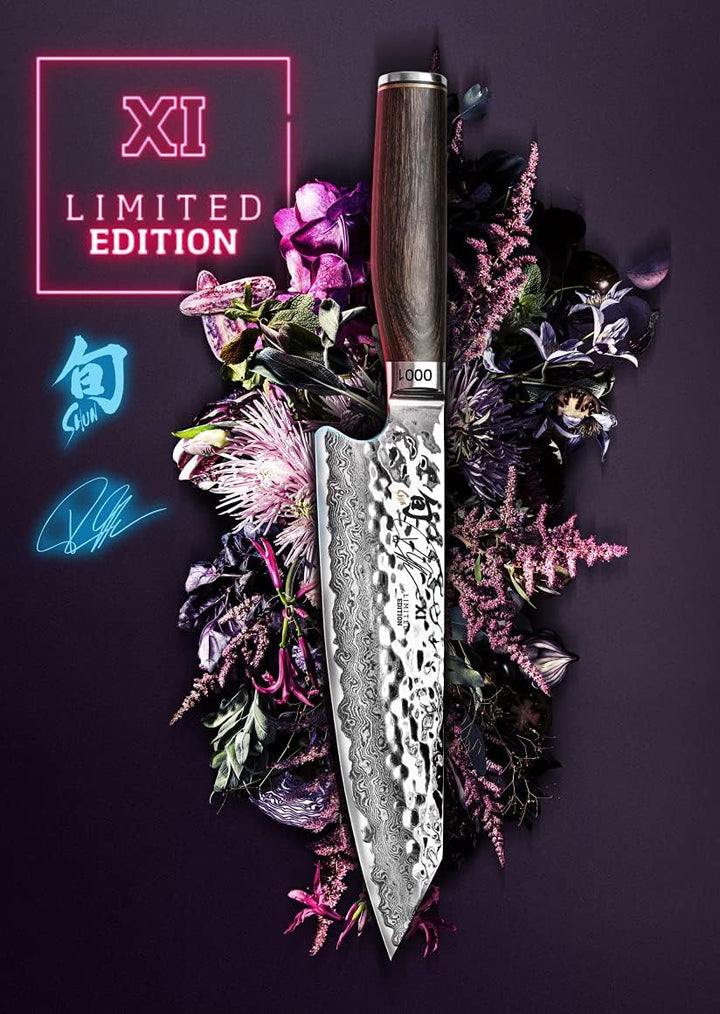 Kai Kiritsuke Messer aus der Shun Premier Tim Mälzer Limited Edition, 32-Lagen Damaszener-Stahl, Gri