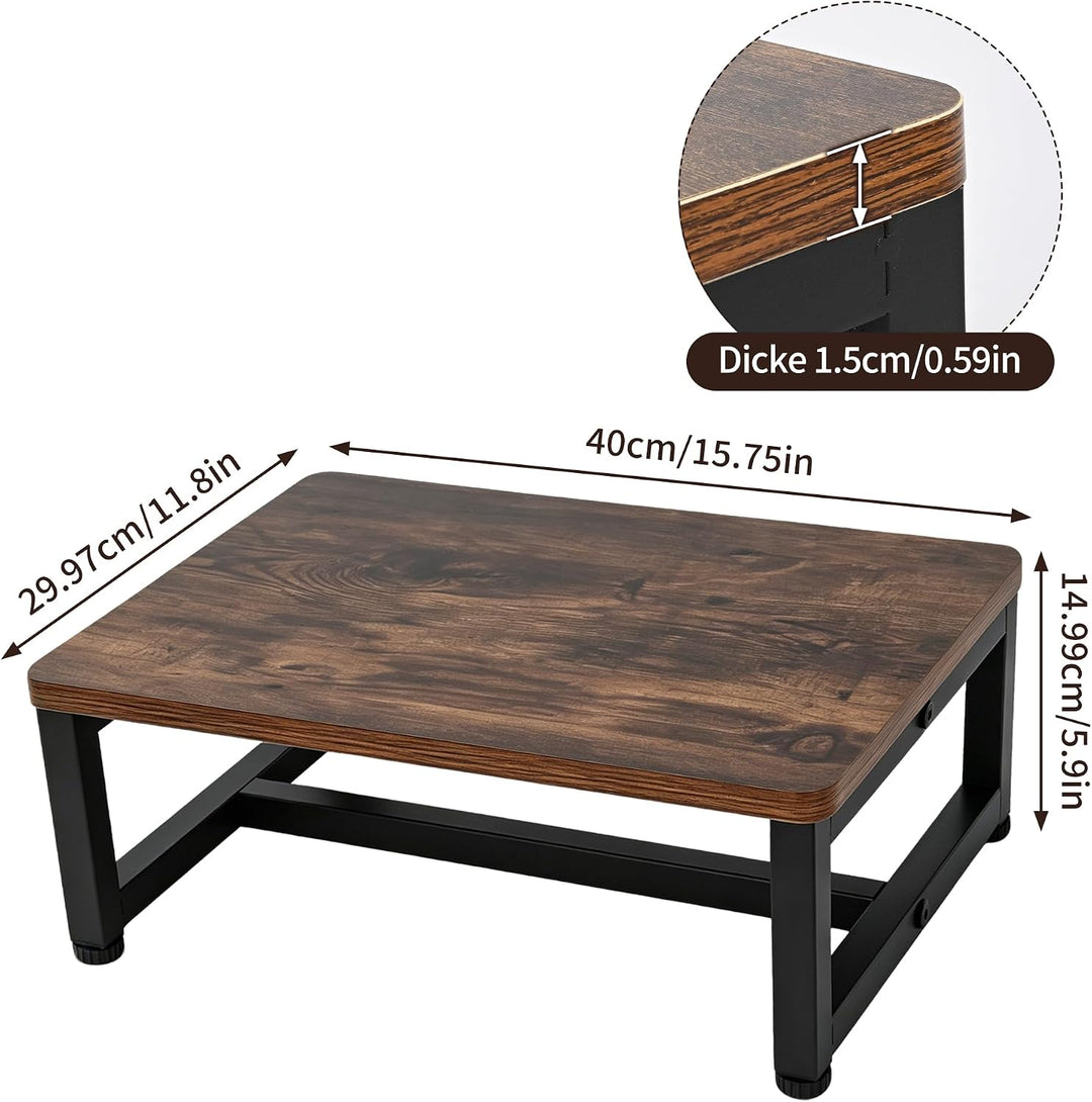 rloao Tritthocker Erwachsene Holz, 40x30x15cm Metallrahmen Holztritt Massiv | Trittschemel Erwachsen