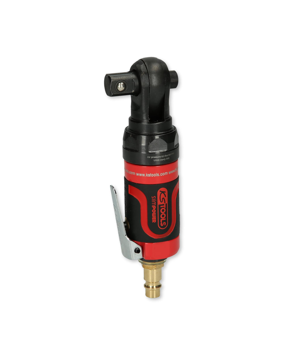 KS Tools Mini Druckluft Ratsche 1/2" SlimPOWER 515.5515 I Umschaltratsche mit Vierkantantrieb nach D