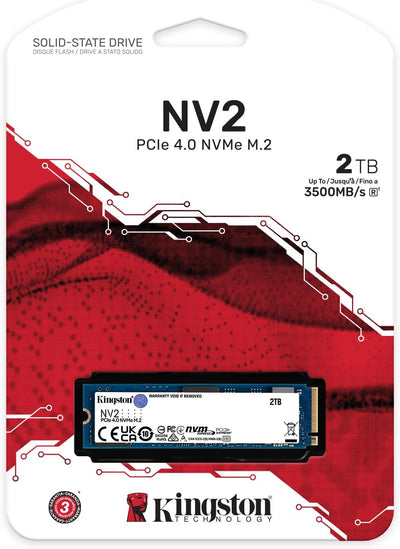 Kingston NV2 NVMe PCIe 4.0 Interne SSD 2TB M.2 2280 - SNV2S/2000G, 2TB