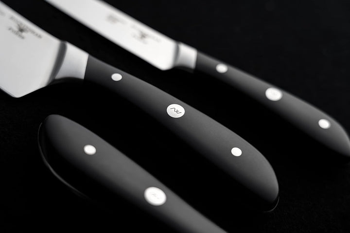 Rockingham Forge Ashwood Black Schwarz 6-Stück Messerblock – 5 Messer und Schwarzer Messerblock aus