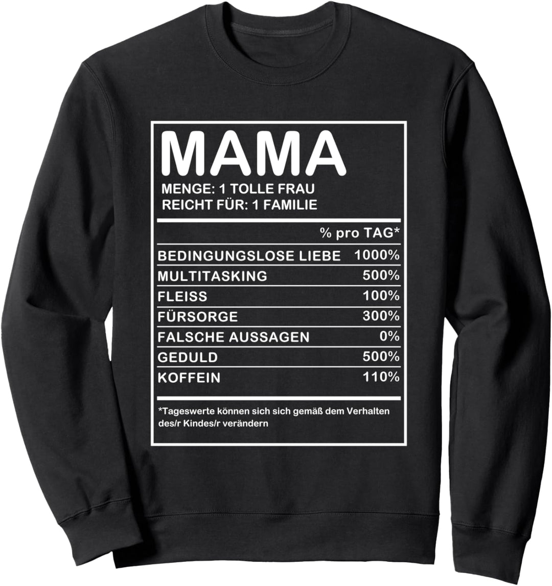 Mutter Spruch Muttertag Mama Weihnachten Geburtstag Sweatshirt