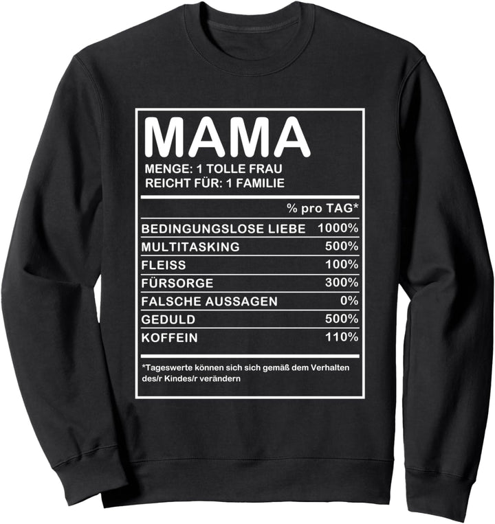 Mutter Spruch Muttertag Mama Weihnachten Geburtstag Sweatshirt