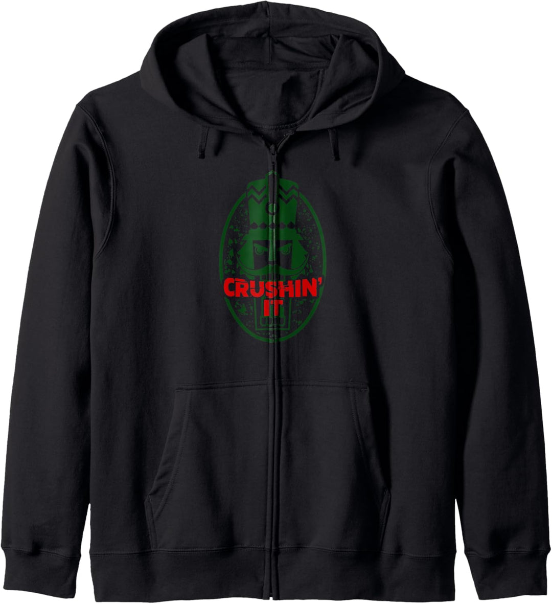 Funny Christmas Nutcracker Crushin' It Nuts Design Pajama Kapuzenjacke