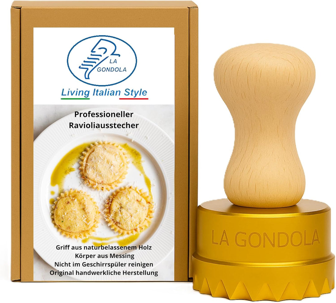 La Gondola Ravioli-Stempel - Rund Gewellt 65mm | Italienisches Pasta-Werkzeug für Zuhause und gewerb