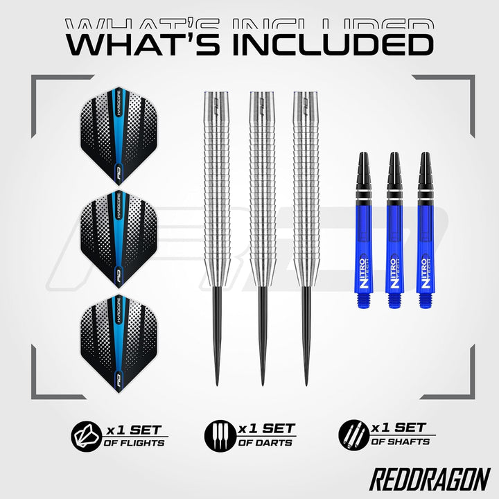 RED DRAGON Razor Edge Series Dartpfeile Tungsten Profi Steel Darts mit Flights und Schäfte 29G 3, 29